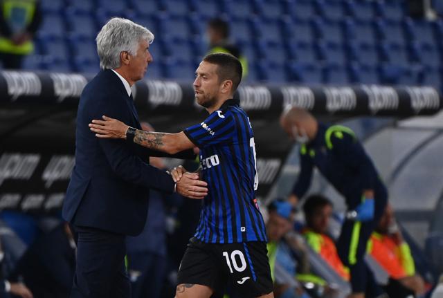 Gasperini e il Papu Gomez (Lapresse)