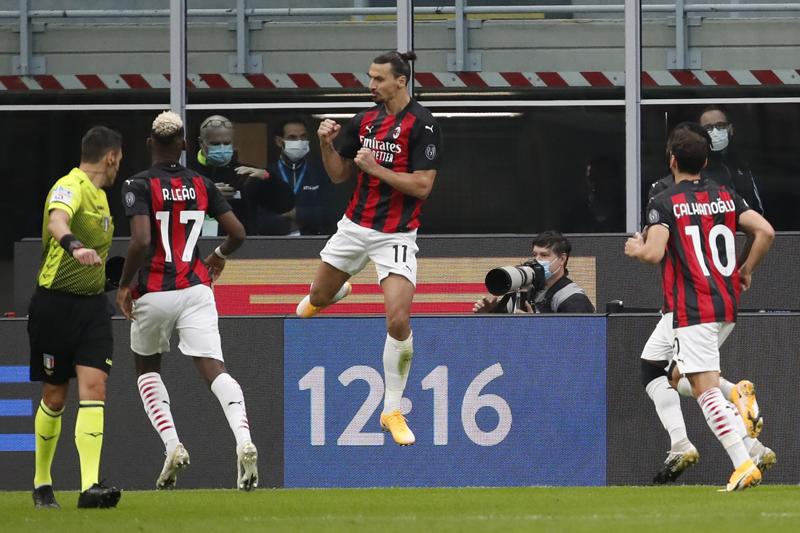 IBRAHIMOVIC, RAFAEL LEAO, CALHANOGLU (LAPRESSE)