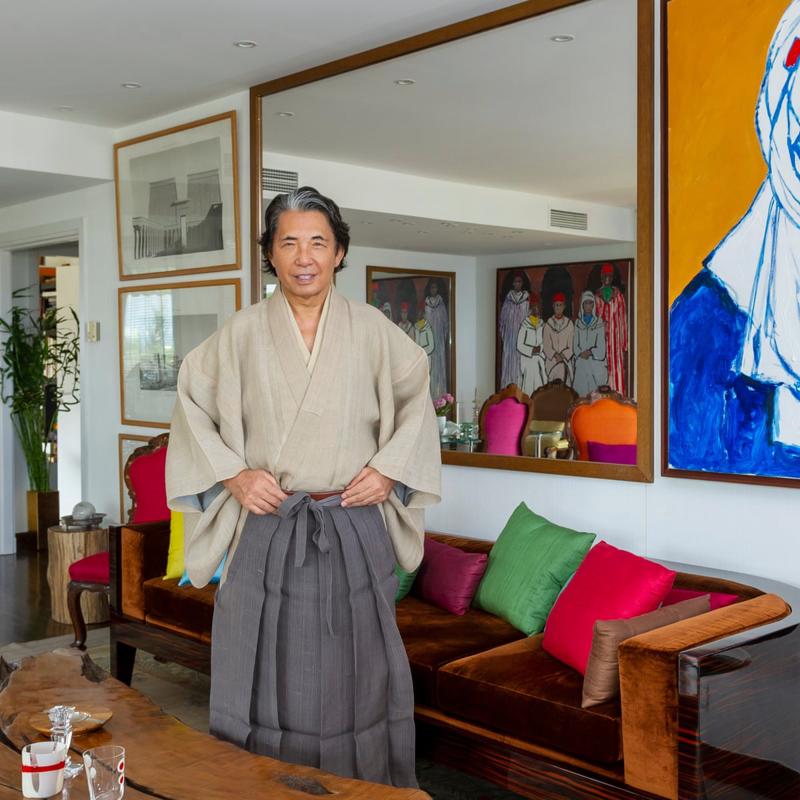 Kenzo Takada pictured in his Monaco flat in 2012