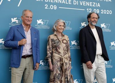 Leonardo e Giovanna Ferragamo con Luca Guadagnino