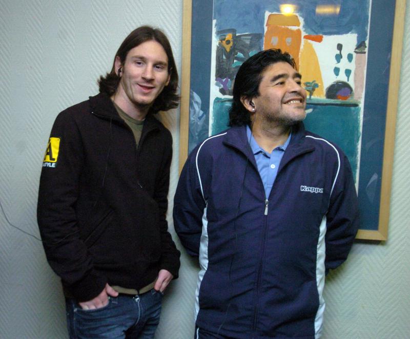 Maradona e Messi (Lapresse) Maradona e Messi (Lapresse)