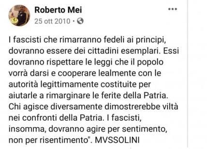 Roberto Mei, frasi fasciste su Facebook. Lui si difende: "Un passato superato"