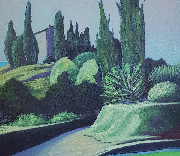 Sarzana paesaggio con cipressi 1991