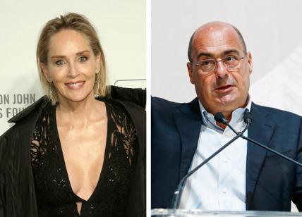 Covid, vaccino italiano: i complimenti di Sharon Stone per Nicola Zingaretti