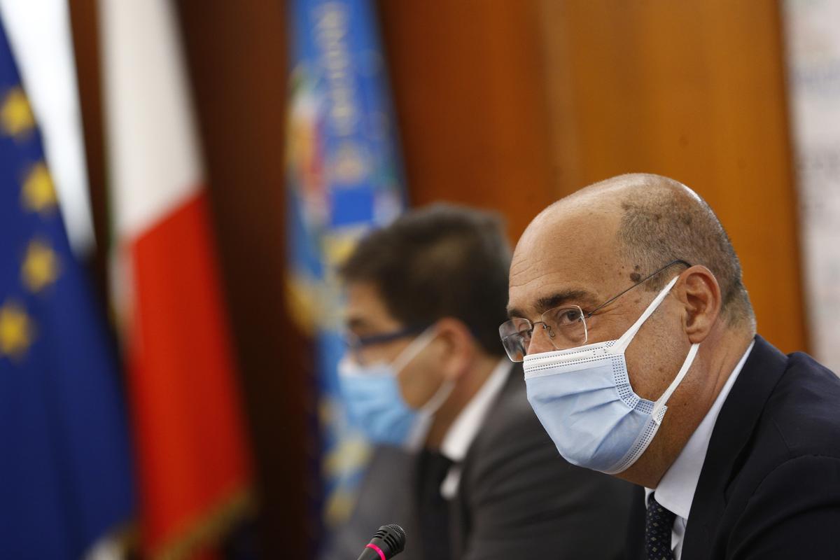Zingaretti e D'Amato in conferenza stampa Zingaretti e D'Amato in conferenza stampa