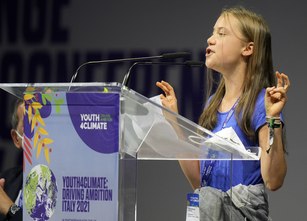 Greta Thunberg allo Youth4Climate di Milano Greta Thunberg allo Youth4Climate di Milano