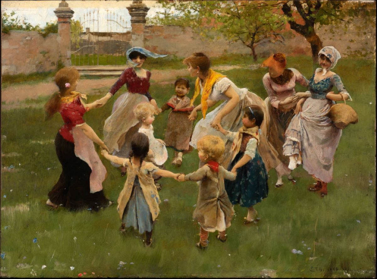 Tito E. Girotondo, olio su tavola, 1886, 24 x 32 cm Tito E. Girotondo, olio su tavola, 1886, 24 x 32 cm