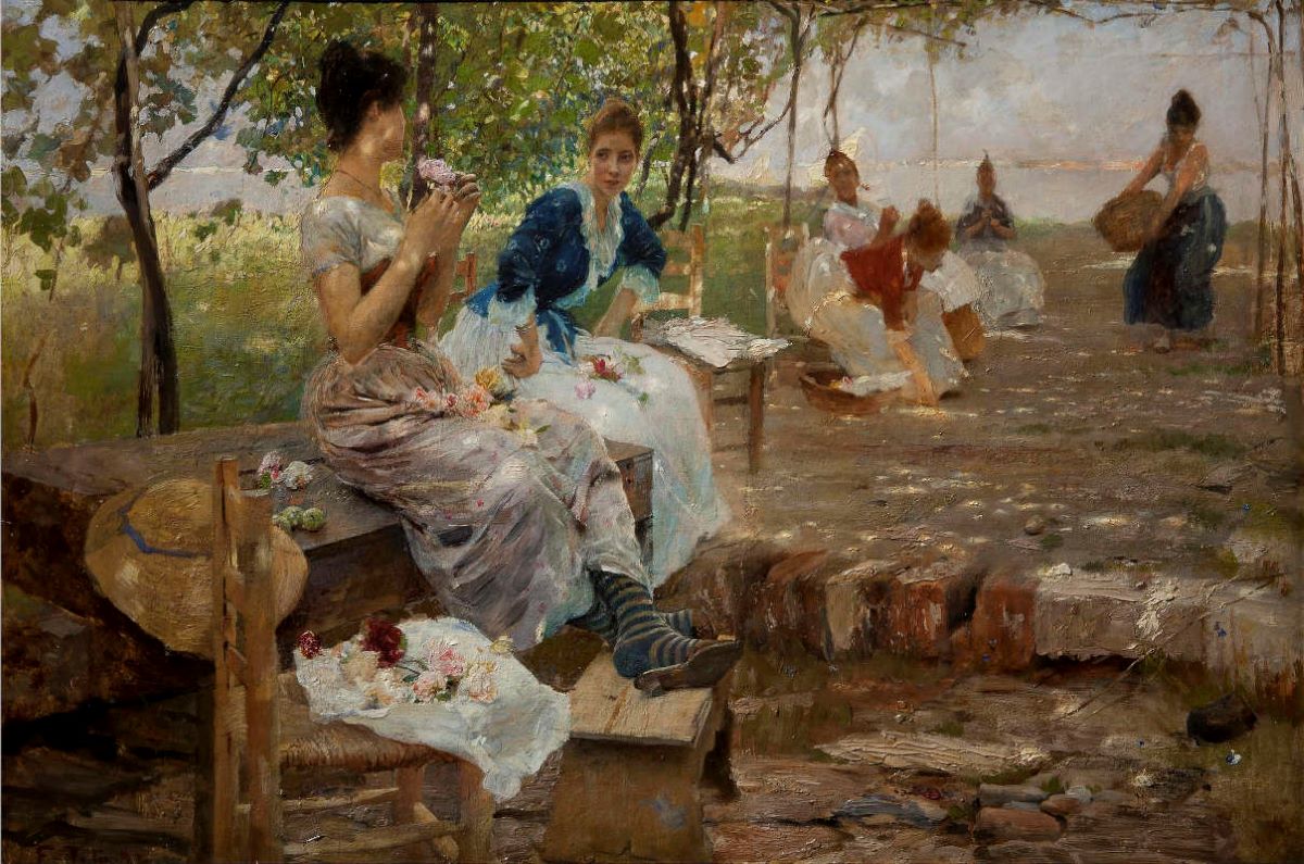 Tito E. Raggi di sole, 1892, olio su tavola, 54 x 81 cm Tito E. Raggi di sole, 1892, olio su tavola, 54 x 81 cm