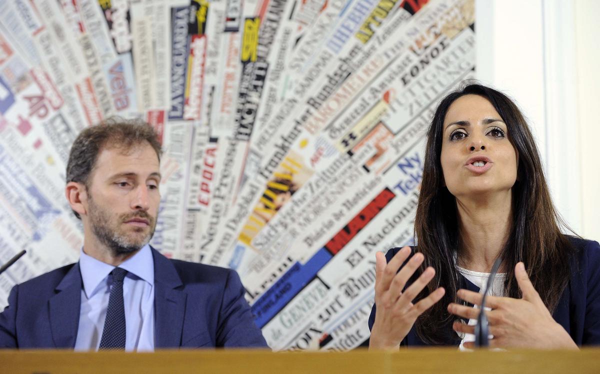 Enrica Sabatini  e Davide Casaleggio  Lapresse