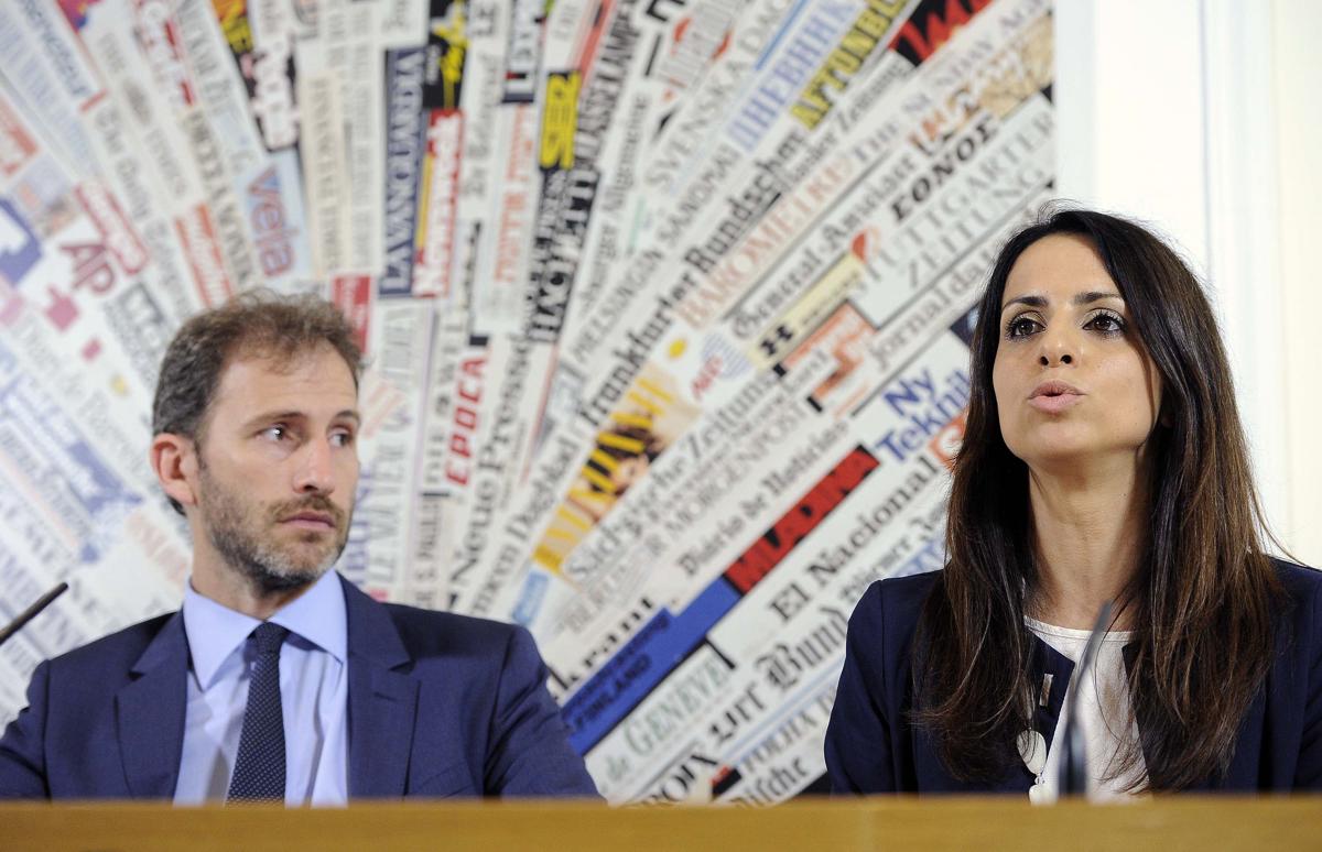 Enrica Sabatini  e Davide Casaleggio  Lapresse