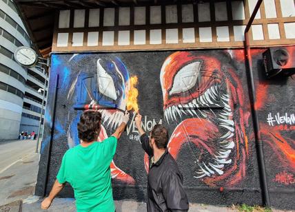 Venom vs. Carnage, nuovo murale a San Siro. FOTO