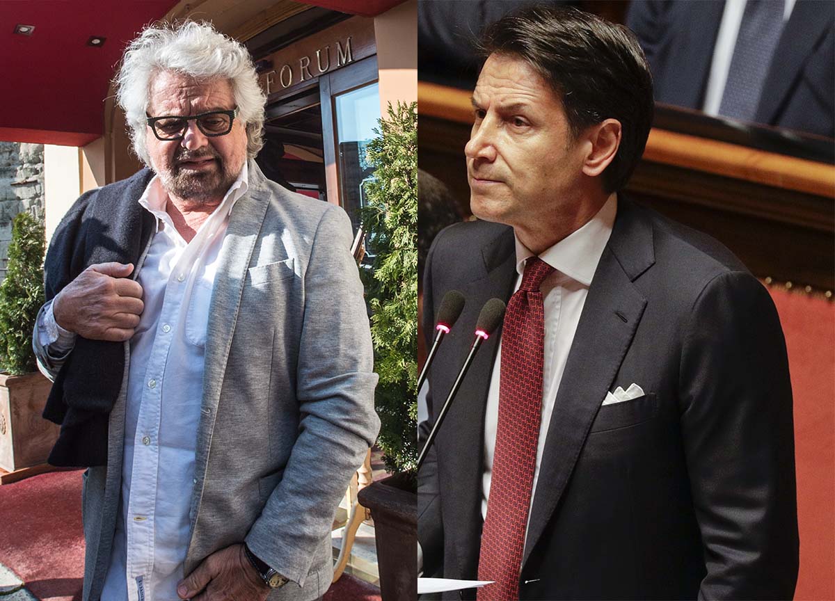 Beppe Grillo Giuseppe Conte  Lapresse
