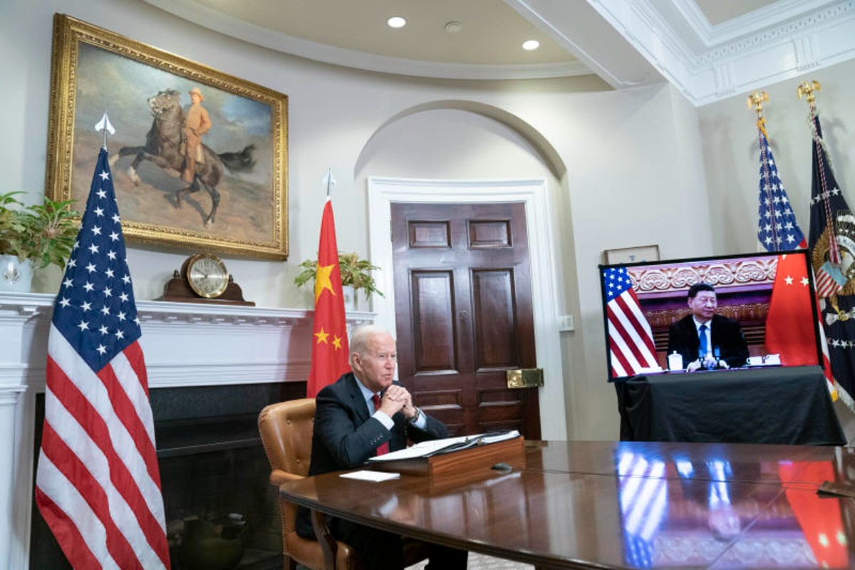 Joe Biden, presidente degli Stati Uniti d'America Xi Jinping, presidente della Repubblica popolare cinese Joe Biden, presidente degli Stati Uniti d'America Xi Jinping, presidente della Repubblica popolare cinese