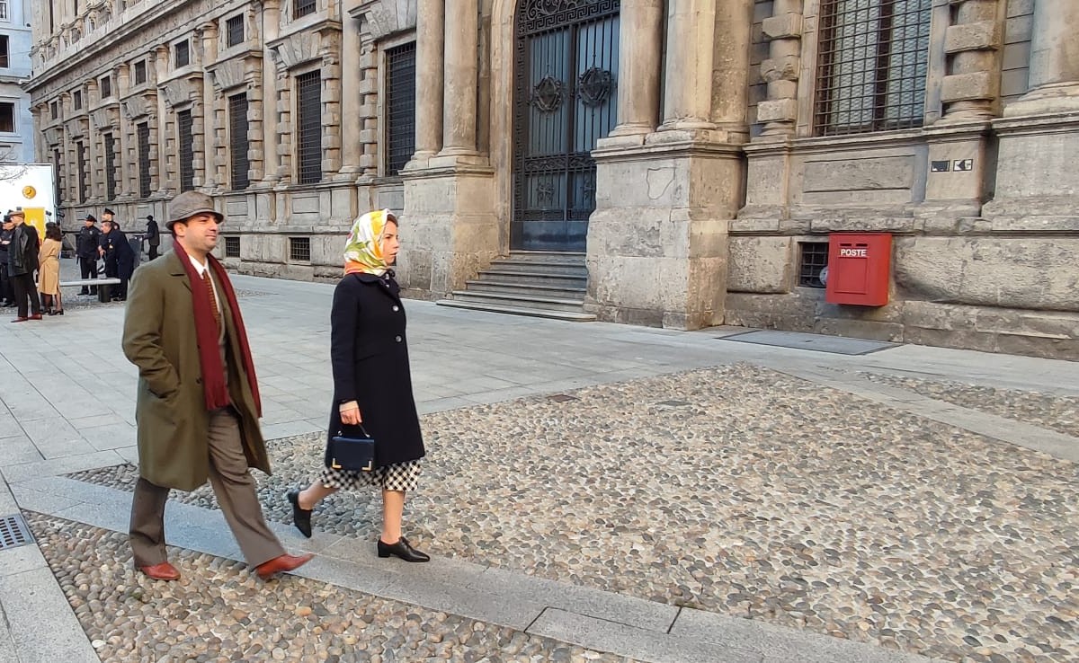 Le riprese a Milano del secondo capitolo di Diabolik(Foto Mianews)