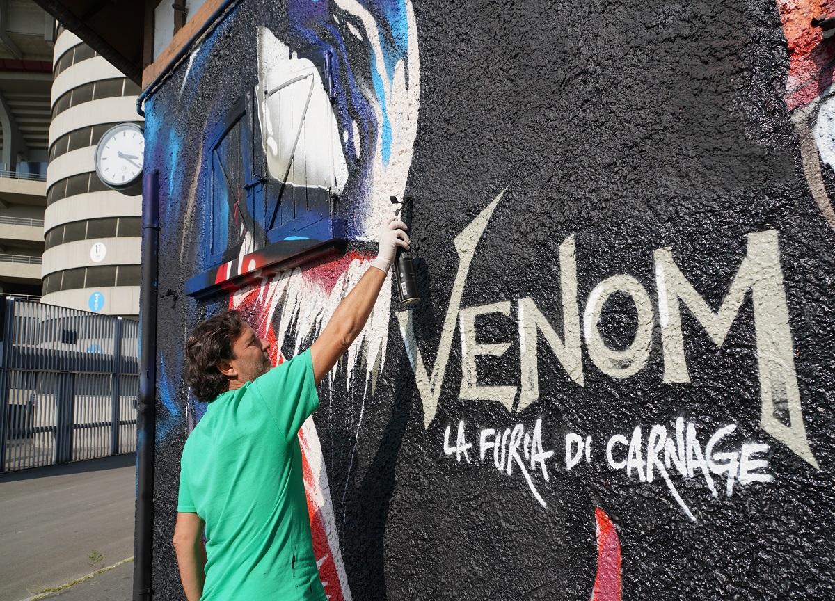 Venom vs. Carnage, nuovo murale a San Siro