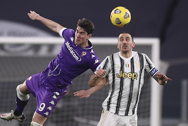 Dusan Vlahovic - Leonardo Bonucci (Lapresse) Dusan Vlahovic - Leonardo Bonucci (Lapresse)