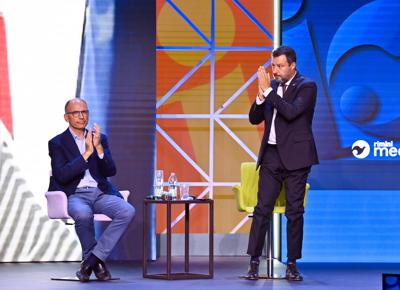 Sondaggi Pd Lega Fdi su M5S scende Salvini Letta Meloni trend partiti politici