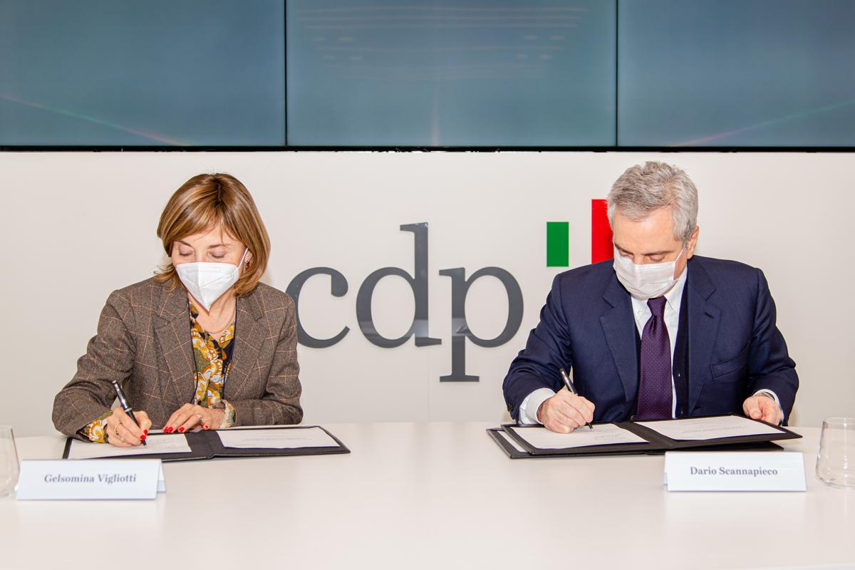 Gelsomina Vigliotti, Vicepresidente della BEI, e Dario Scannapieco, Amministratore Delegato di CDP