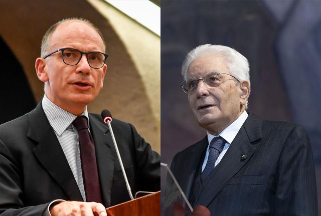 Enrico Letta e Sergio Mattarella Enrico Letta e Sergio Mattarella