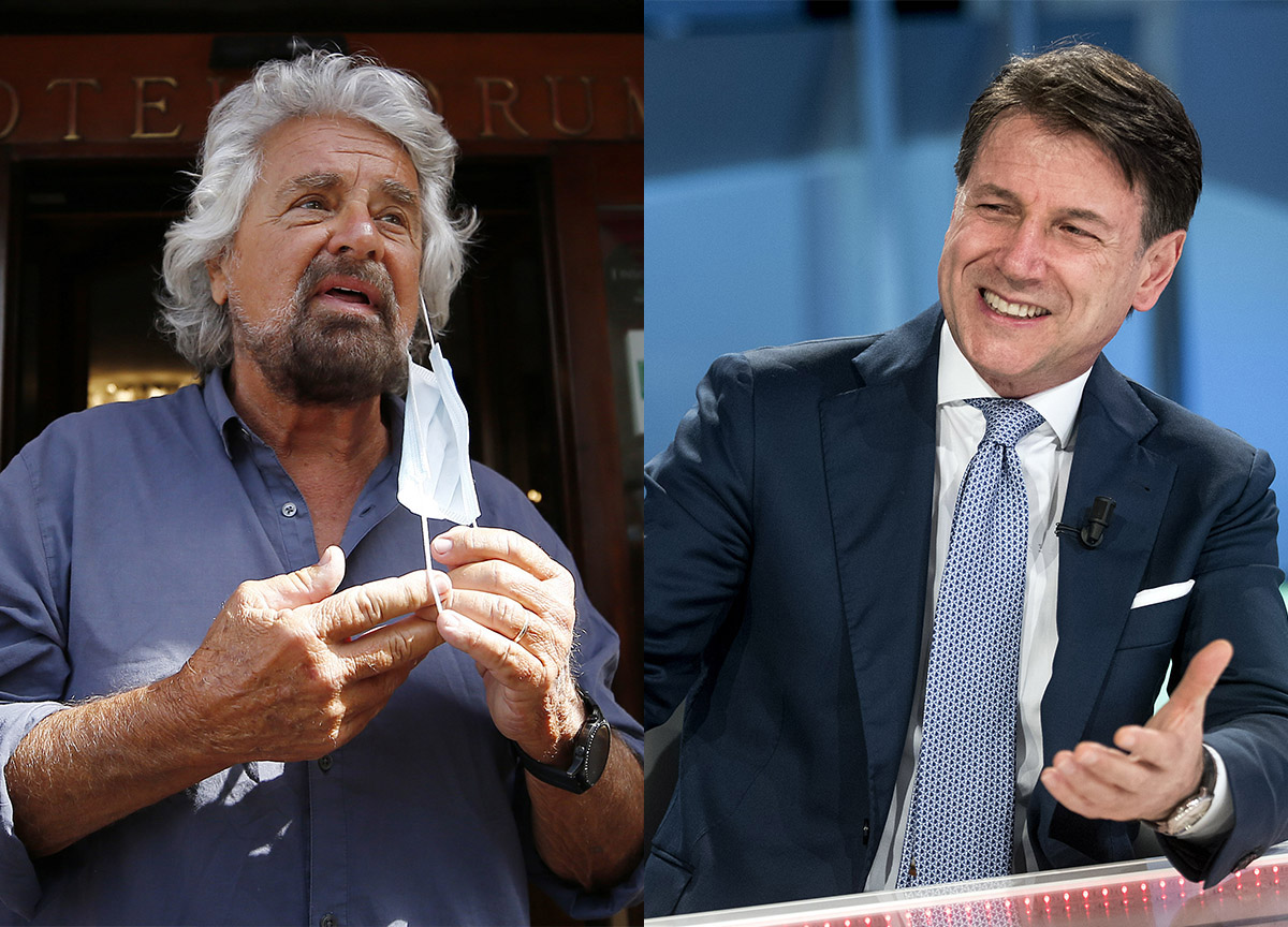 Beppe Grillo Giuseppe Conte Lapresse Beppe Grillo Giuseppe Conte Lapresse