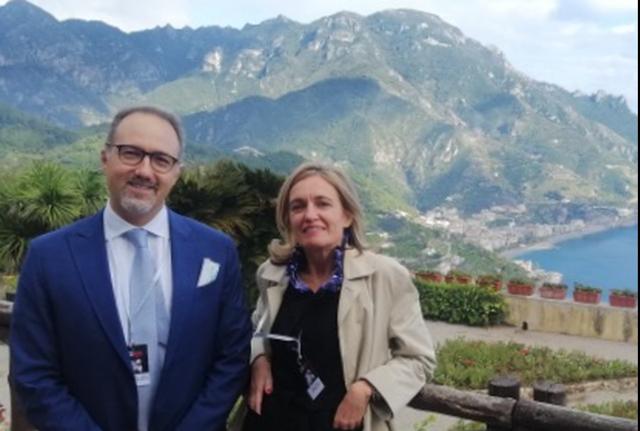 Ravello Lab, la presidente Bazoli e il direttore Karadjov Ravello Lab, la presidente Bazoli e il direttore Karadjov