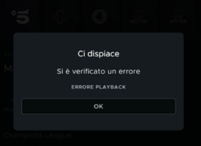 infinity plus problemi champions league