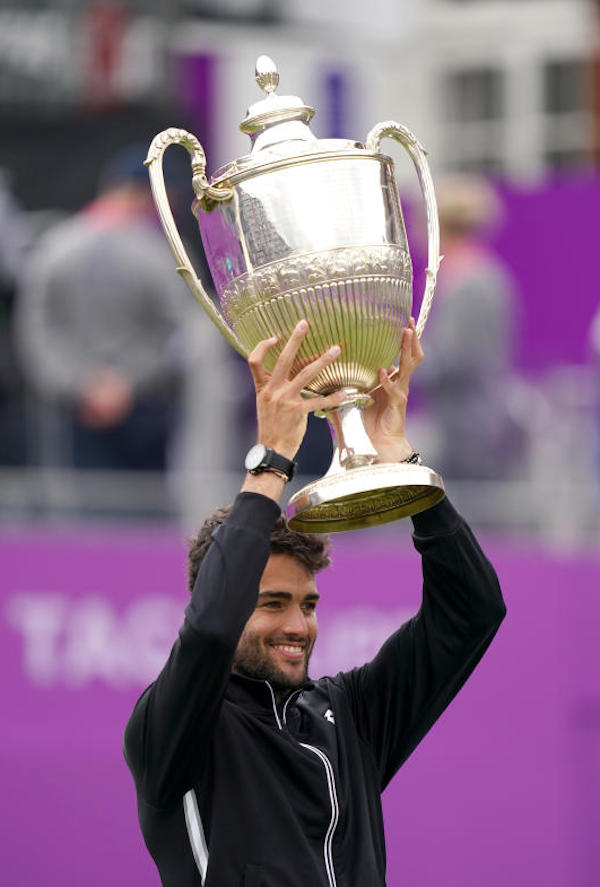 Londra,Matteo Berrettini e' il primo italiano che a vince il Queen's Club Londra,Matteo Berrettini e' il primo italiano che a vince il Queen's Club