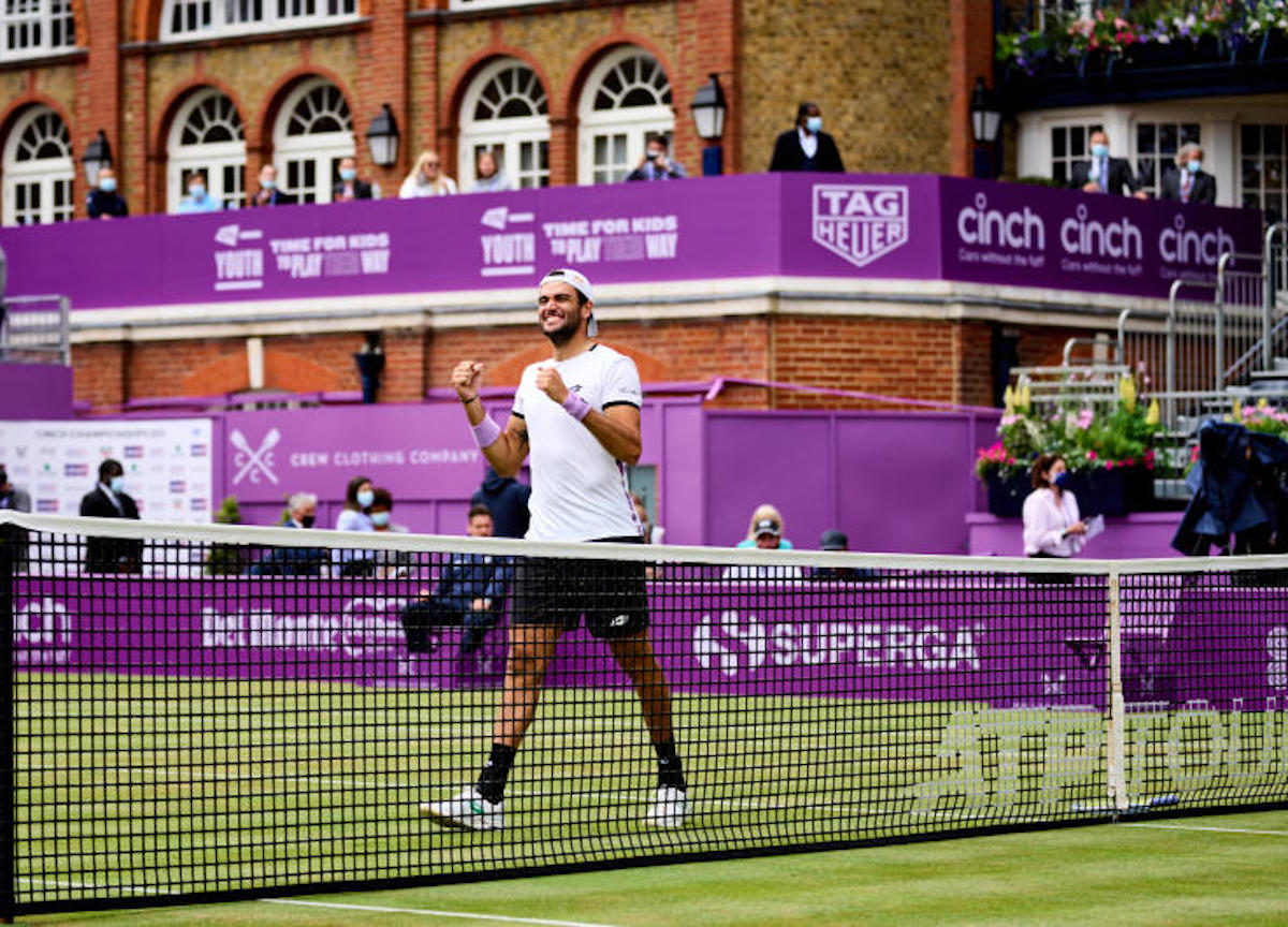 Londra,Matteo Berrettini e' il primo italiano che a vince il Queen's Club Londra,Matteo Berrettini e' il primo italiano che a vince il Queen's Club