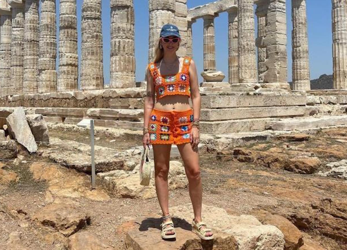 Grecia , Atene , Chiara Ferragni trascorre il suo primo giorno in Grecia Grecia , Atene , Chiara Ferragni trascorre il suo primo giorno in Grecia
