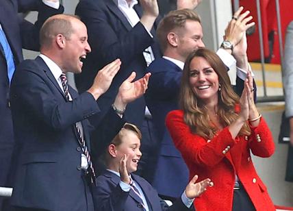 Londra,William,Kate,il piccolo George assistono al match Inghilterra-Germania Londra,William,Kate,il piccolo George assistono al match Inghilterra-Germania