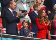 Londra,William,Kate,il piccolo George assistono al match Inghilterra-Germania