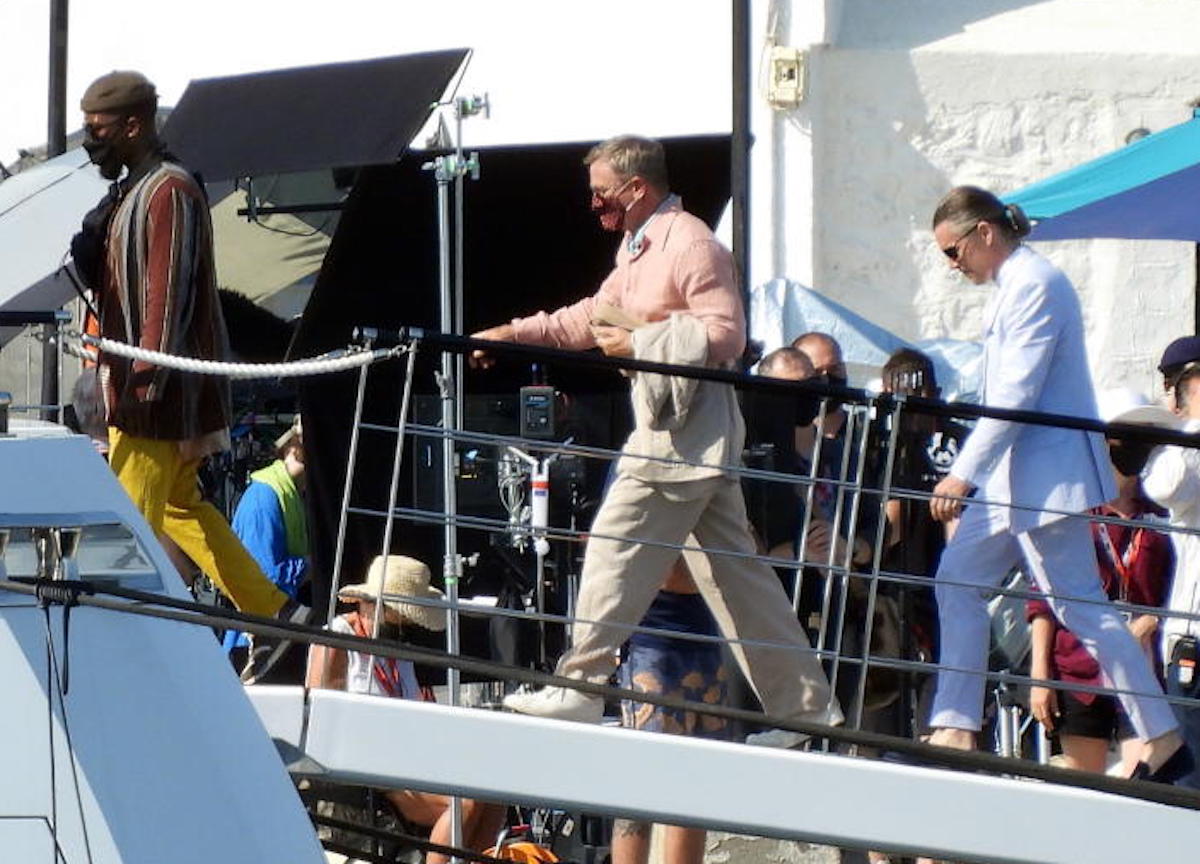 Mykonos,Daniel Craig ,Ethan Hawke,Kate Hudson sul set del film  Knives Out 2 