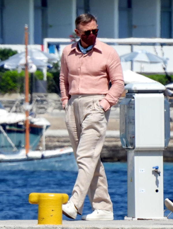 Mykonos,Daniel Craig ,Ethan Hawke,Kate Hudson sul set del film  Knives Out 2 