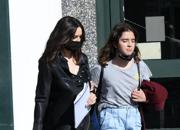 Milano,Monica Bellucci all'aeroporto Malpensa e le figlie Deva e Leonie Cassel