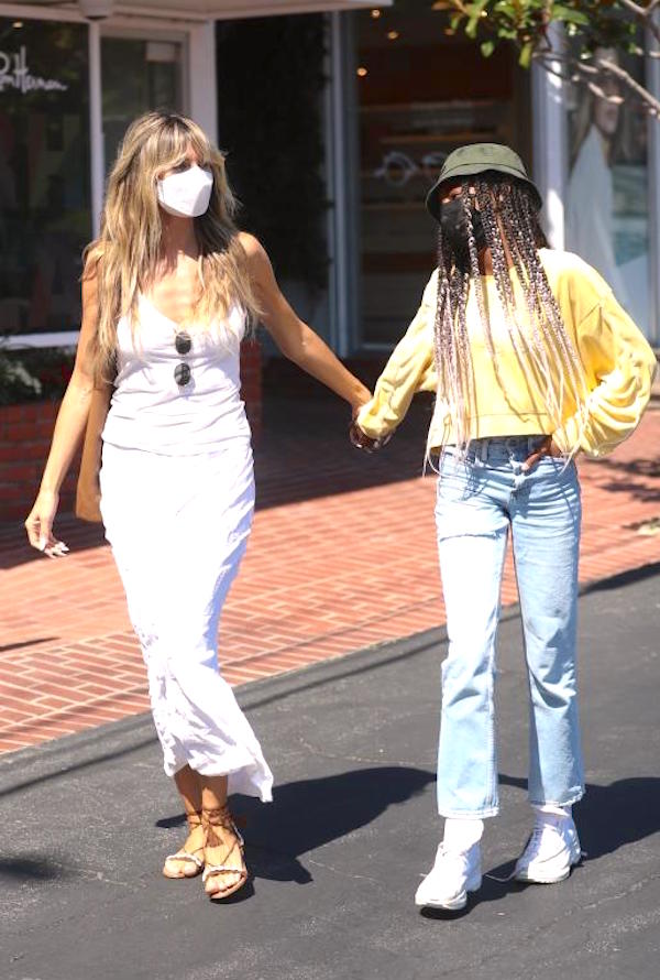 Heidi Klum e Tom Kaulitz ,i figli Leni Klum e Lou Sulola Samuel fanno shopping