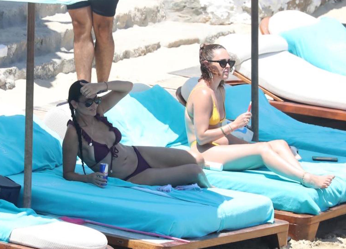 Mykonos,Demi Moore e la figlia Rumer Willis in vacanza