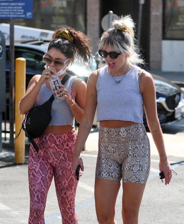 West Hollywood, Vanessa Hudgens e GG Magree escono dalla palestra DogPound