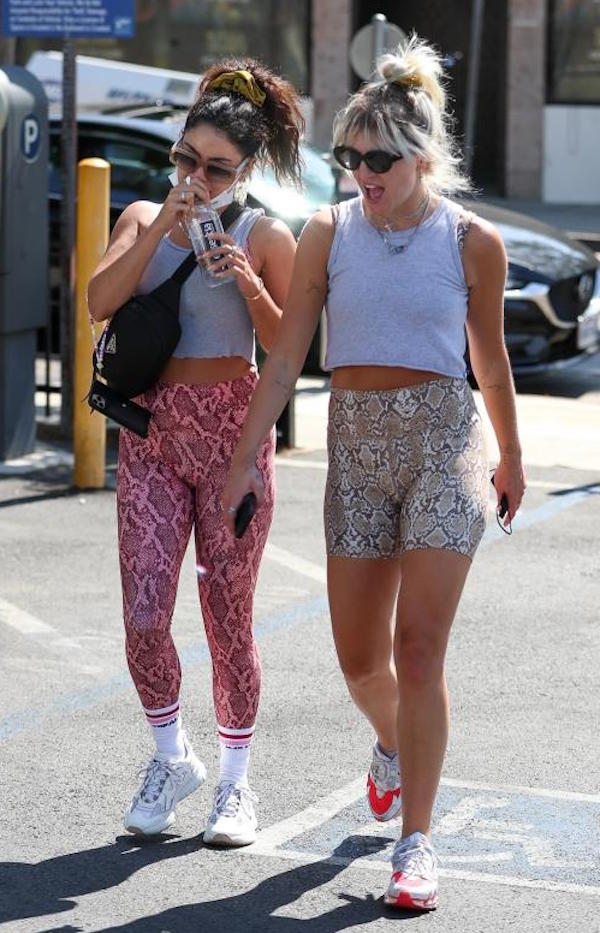 West Hollywood, Vanessa Hudgens e GG Magree escono dalla palestra DogPound