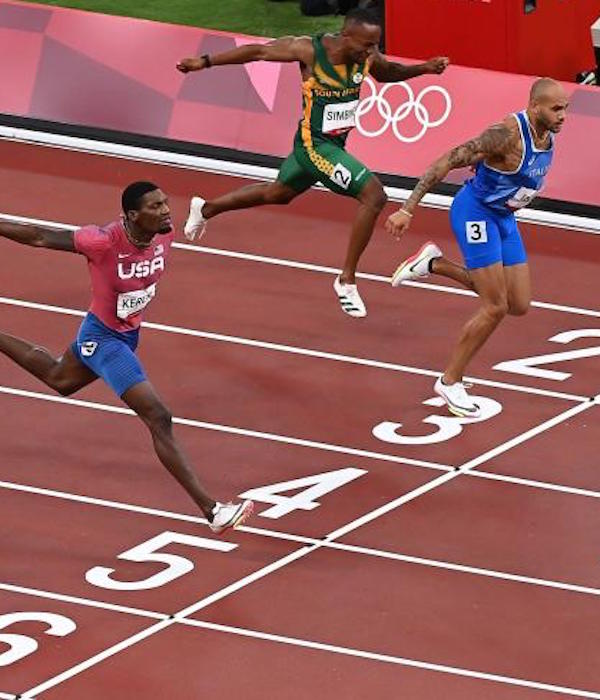 Marcel Jacob vince la medaglia d'oro olimpica nei cento metri 