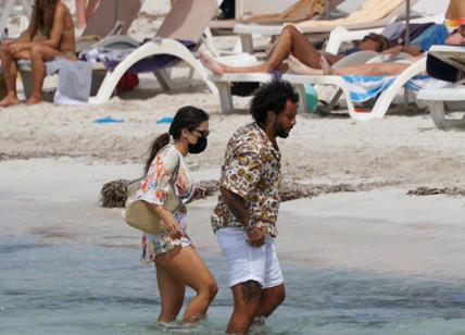 Formentera, il Calciatore del Real Madrid, Marcelo, in vacanza con famiglia