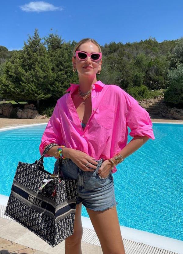 Chiara  Ferragni,Il marito Fedez con Leone e Vittoria in vacanza in Sardegna 