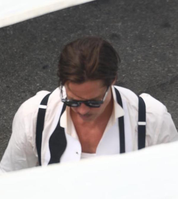 Los Angeles,le prime foto di  Brad Pitt sul set del nuovo  film 'Babylon'