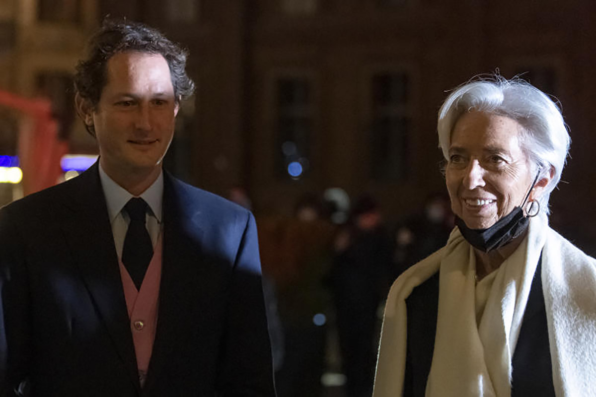 John Elkann e Christine Lagarde John Elkann e Christine Lagarde