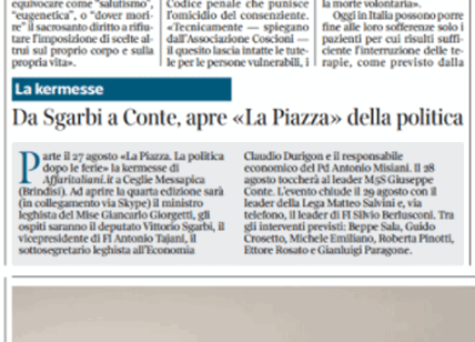 La Piazza sul Corriere della Sera. La kermesse di Affari fa notizia