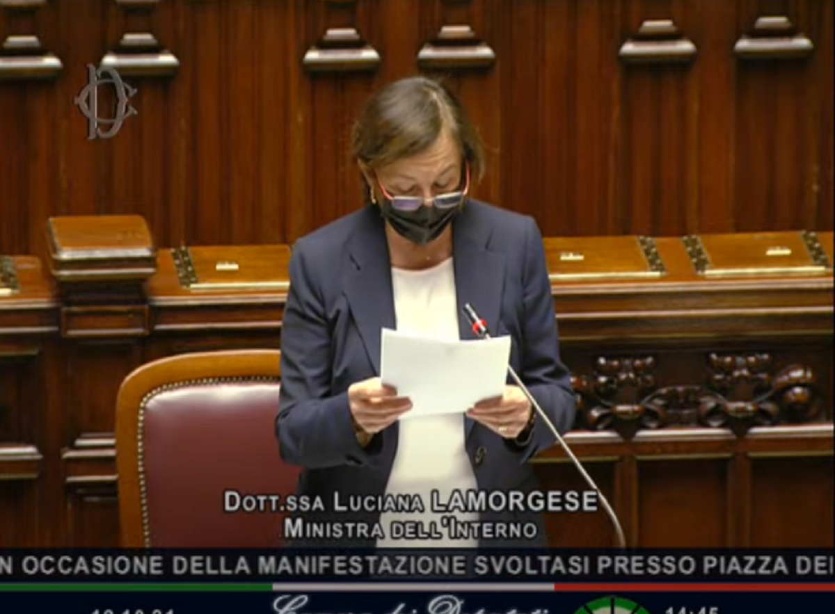 Luciana Lamorgese, informativa alla Camera 19 ottobre 2021 Luciana Lamorgese, informativa alla Camera 19 ottobre 2021