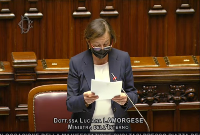 Luciana Lamorgese, informativa alla Camera 19 ottobre 2021 Luciana Lamorgese, informativa alla Camera 19 ottobre 2021