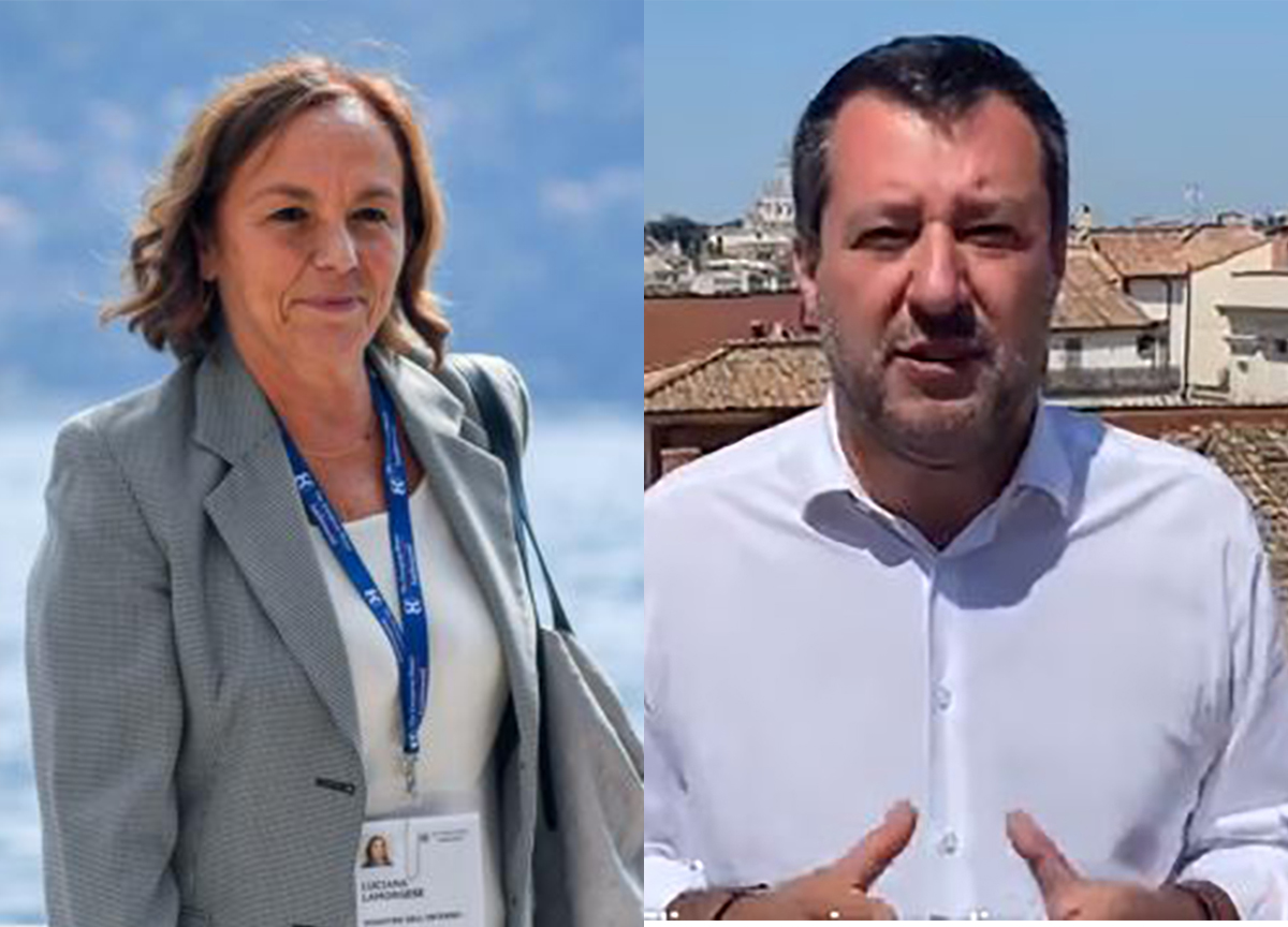Luciana Lamorgese Matteo Salvini Lapresse Luciana Lamorgese Matteo Salvini Lapresse