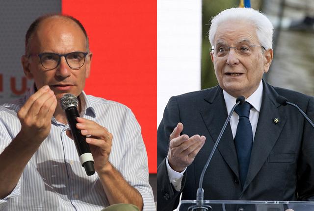 Enrico Letta Sergio Mattarella Lapresse Enrico Letta Sergio Mattarella Lapresse