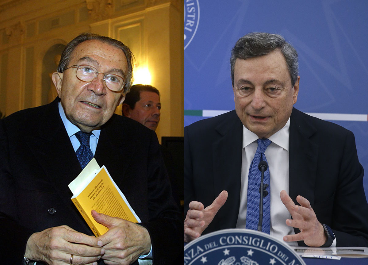 Giulio Andreotti e Mario Draghi Giulio Andreotti e Mario Draghi