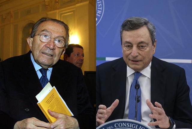 Giulio Andreotti e Mario Draghi Giulio Andreotti e Mario Draghi